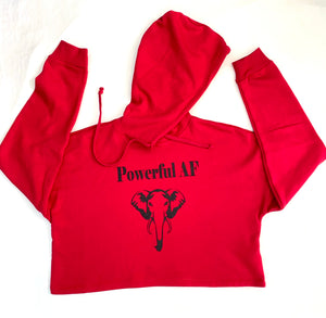 Powerful crop top hoodie